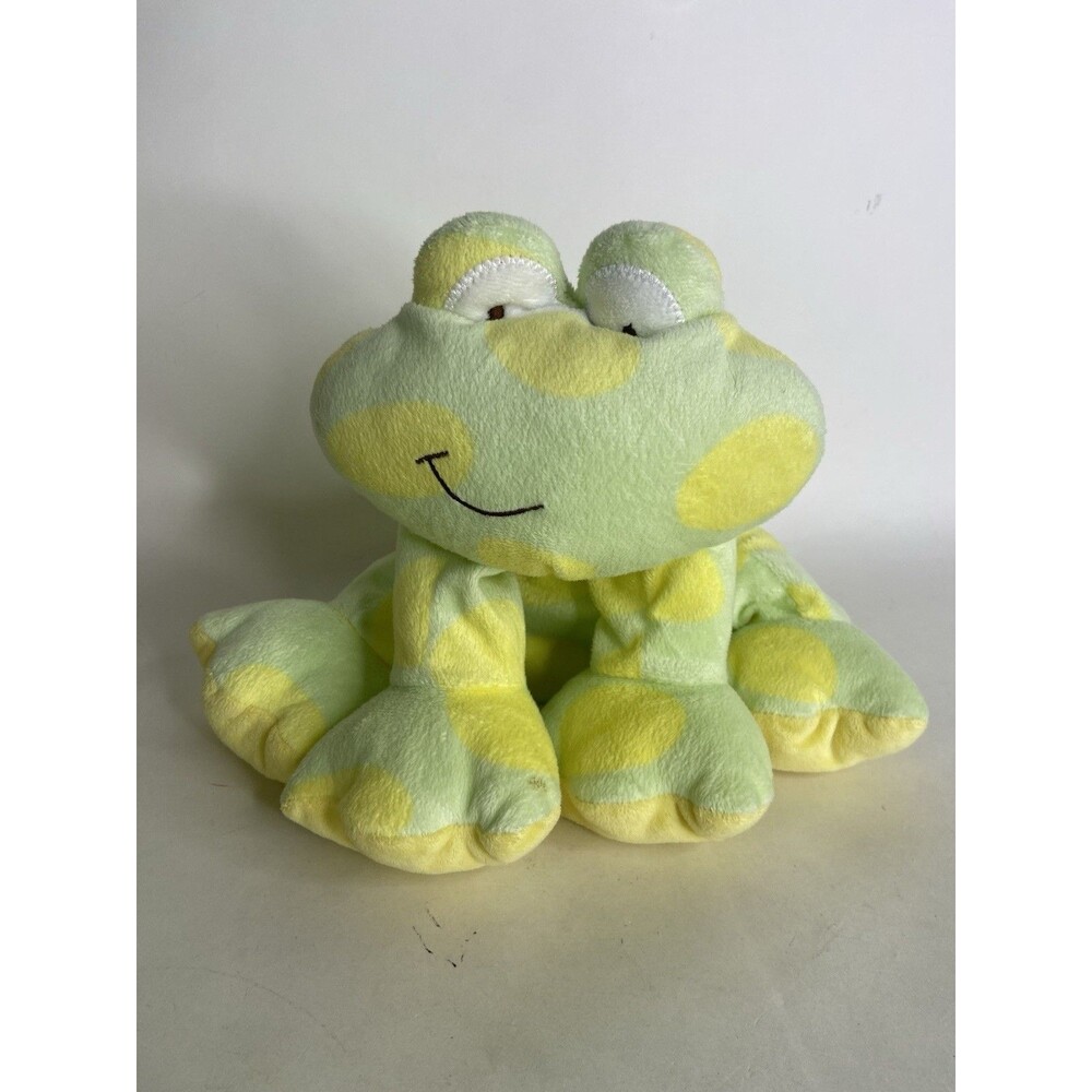 Kids Preferred Green Yellow Polka Dot Frog Plush Stuffed Animal Toy 2009